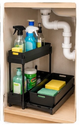 L-Shaped Under-Sink Organizer
