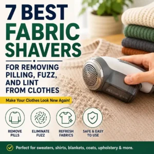 fabric shaver removing lint and pills from a sweater