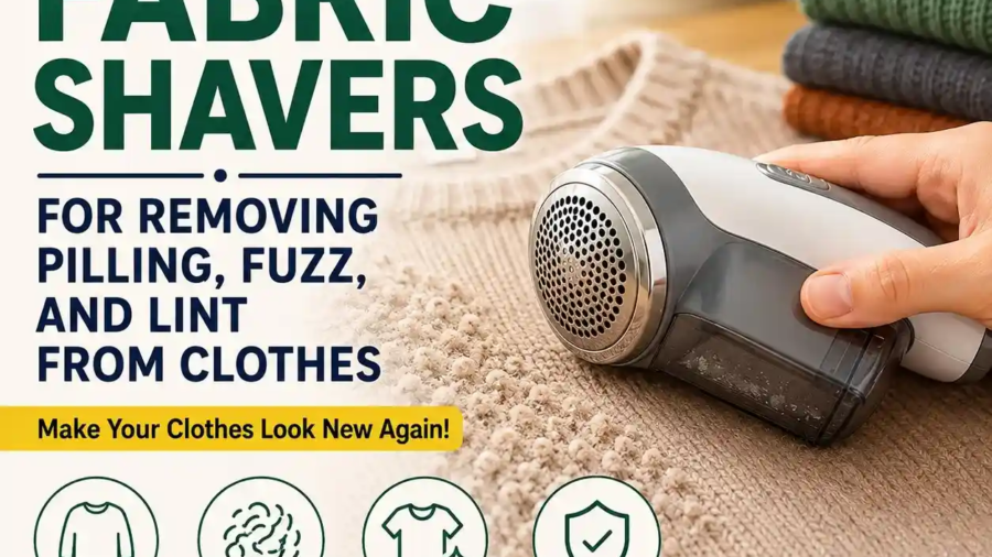 fabric shaver removing lint and pills from a sweater