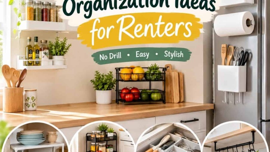 kitchen organization ideas for renters no drill products.