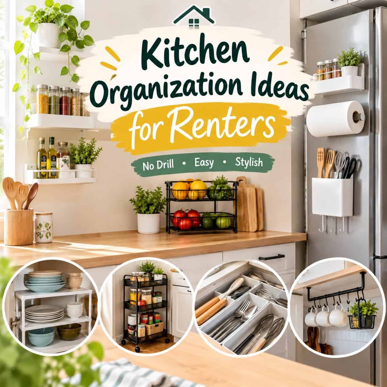 Kitchen Organization Ideas for Renters: No-Drill Storage That Works