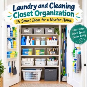 These laundry and cleaning closet organization can help you create a neat, practical, and easy-to-maintain home storage space.