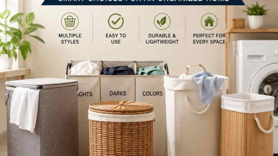 best laundry hamper in an organized modern laundry room