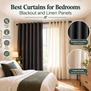 best curtains for bedrooms blackout and linen panels